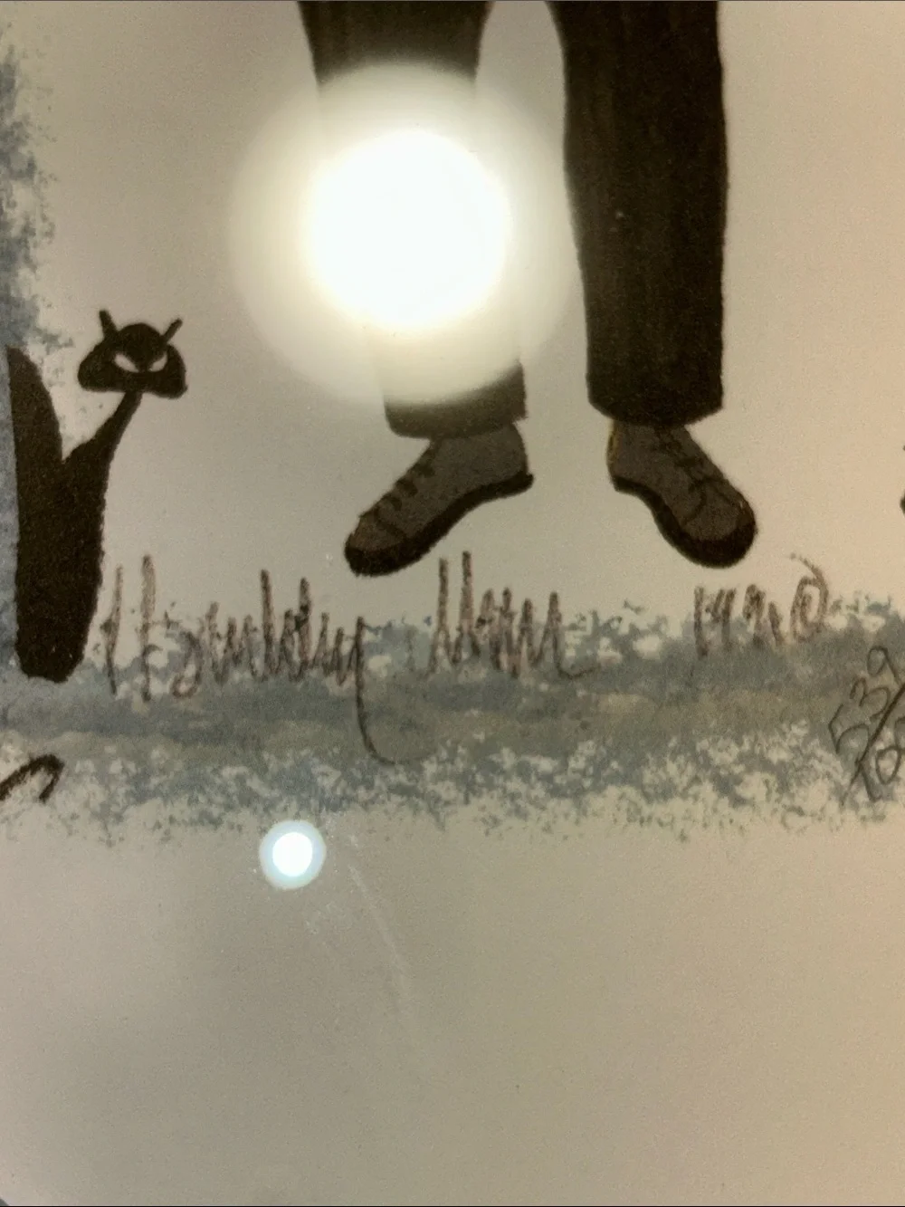 P. Buckley Moss Professionally Framed Amish Boy Adam and Girl with Black Cats